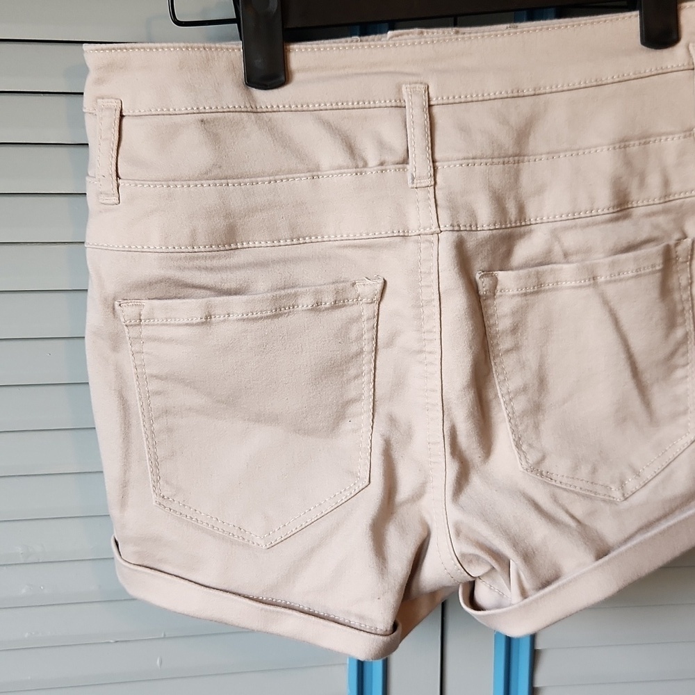Refuge Beige High Waisted Shorts - Picture 8 of 11